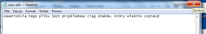 przykładowa zawartość pliku